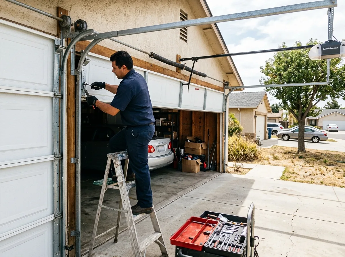 Garage Door Maintenance work in the Central Valley