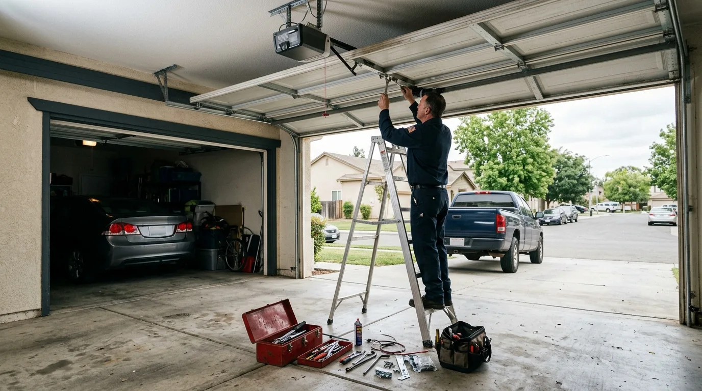 Garage door opener service — professional equipment installation