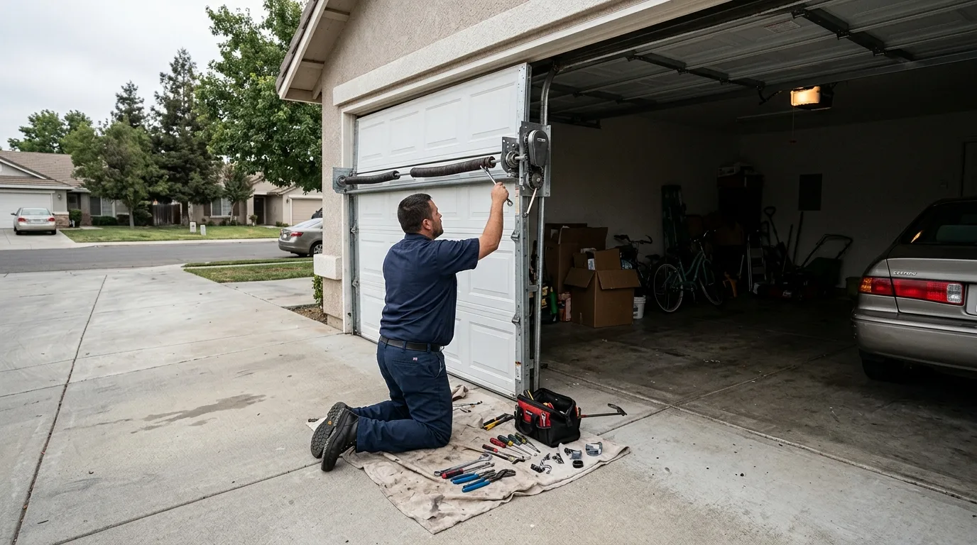 Garage door opener service — professional equipment installation